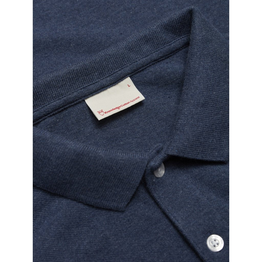 Polo piqué marine en coton bio - polo