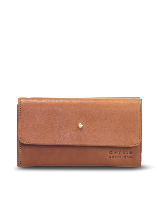 Portefeuille en cuir grainé certifié | Marron "pixie's pouch wild oak soft grain leather"