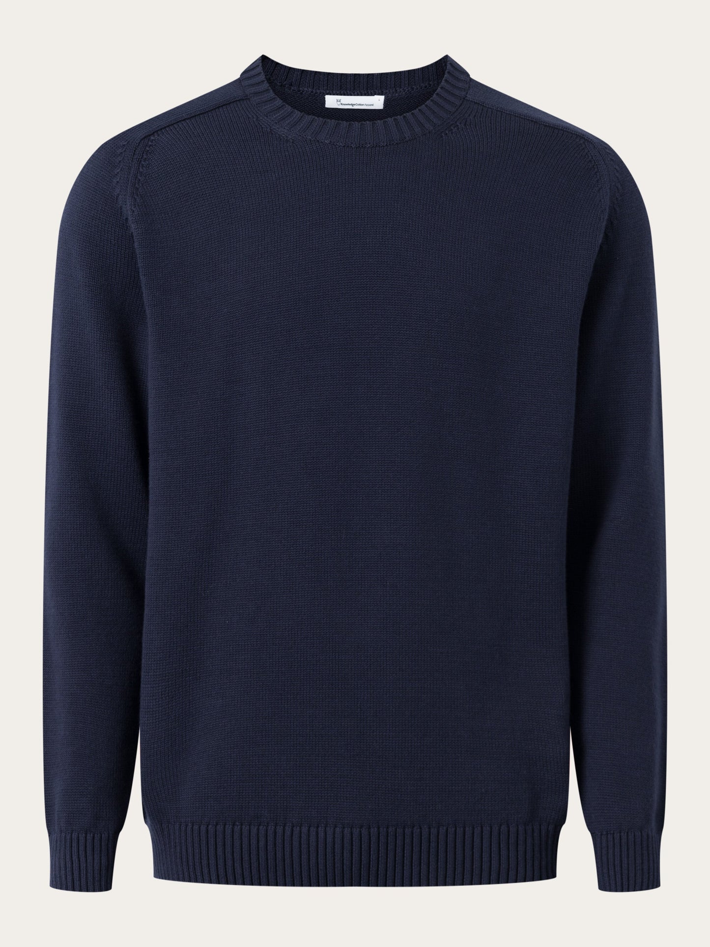 Pull en coton biologique | "plain knitted crew neck night sky"