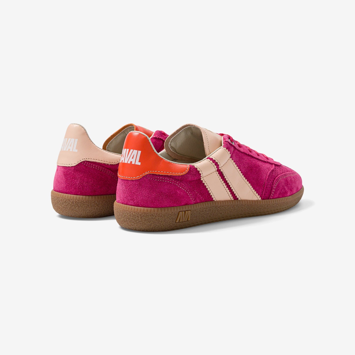 Baskets en cuir certifié | rose "pop flamingo"