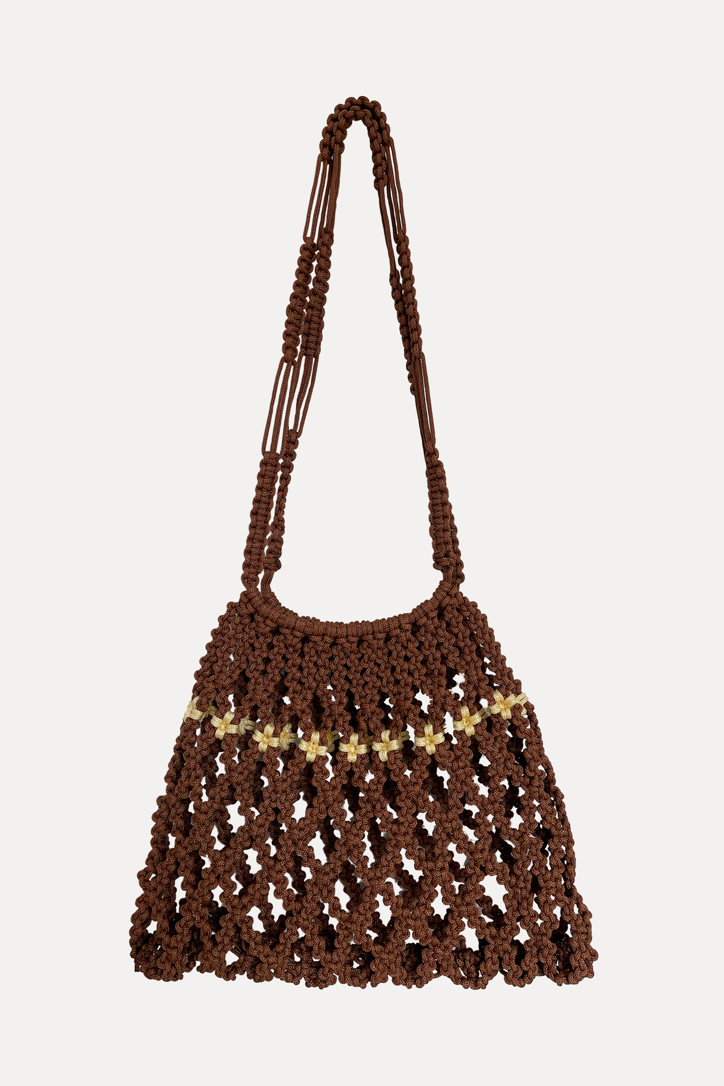 Sac effet macramé | marron "Sac fait-main Hassan" | Marron