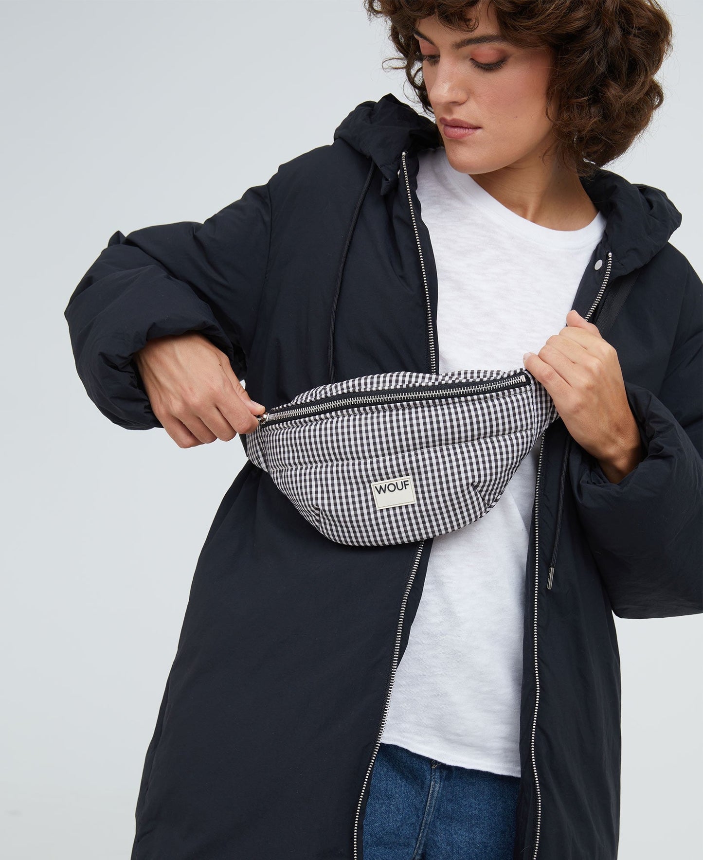 Banane matelassée en recyclé | Carreaux "chloe waistbag"