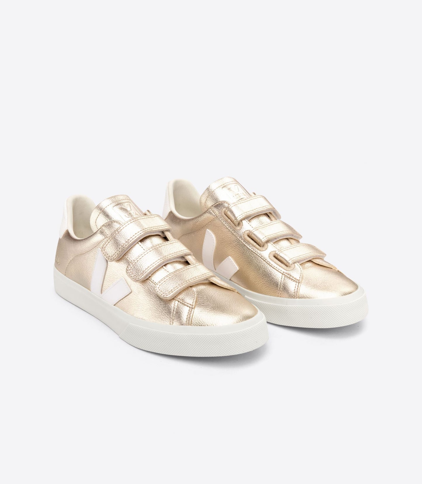 Baskets basses en cuir certifié | doré "recife logo chromefree leather platine"
