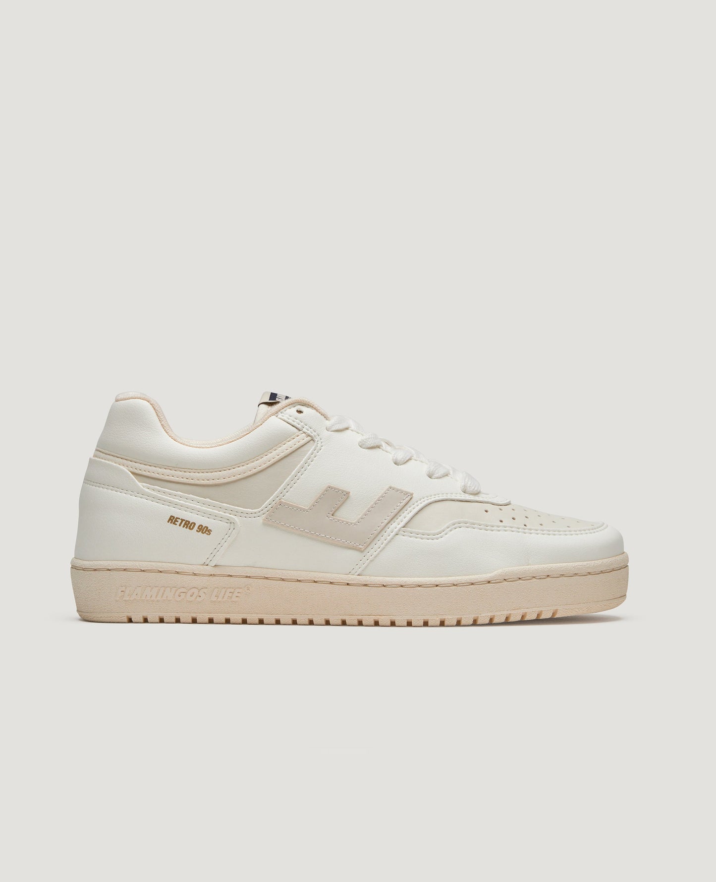 Baskets vegan en matière recyclée | écru "retro 90s pearl gesso"