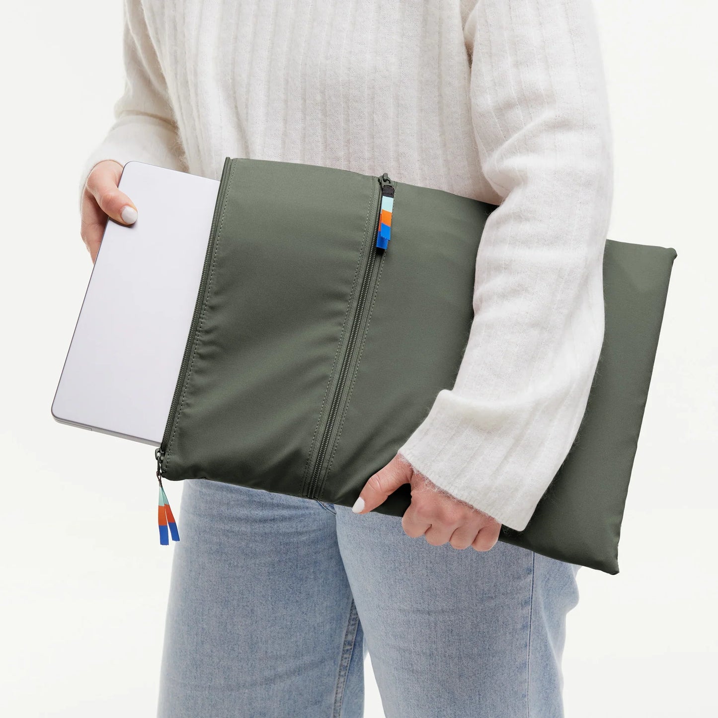 Sac à dos 31L en matière recyclée | vert "ROLLTOP 2.0 algae"