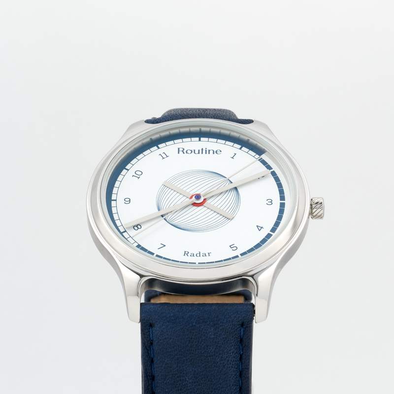Montre Radar Cadran blanc bracelet bleu