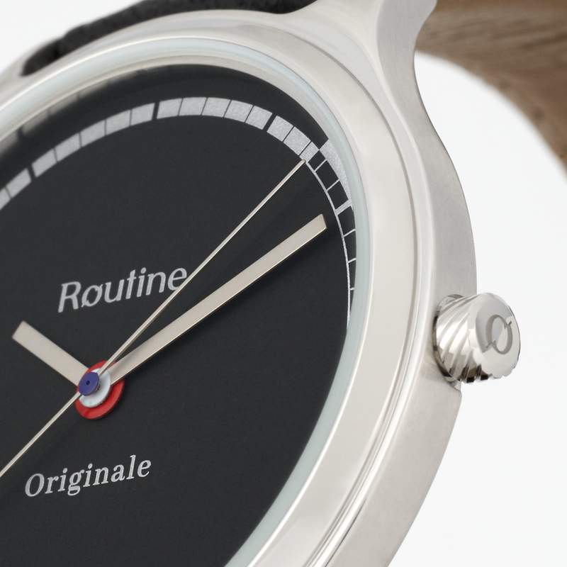 Montre Originale cadran bleu bracelet camel