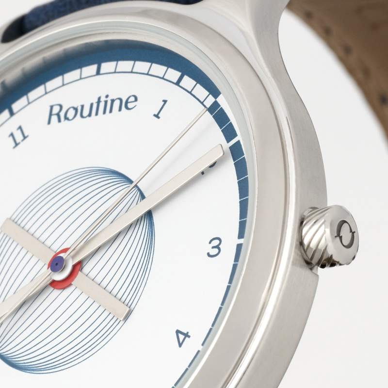 Montre Radar Cadran blanc bracelet bleu