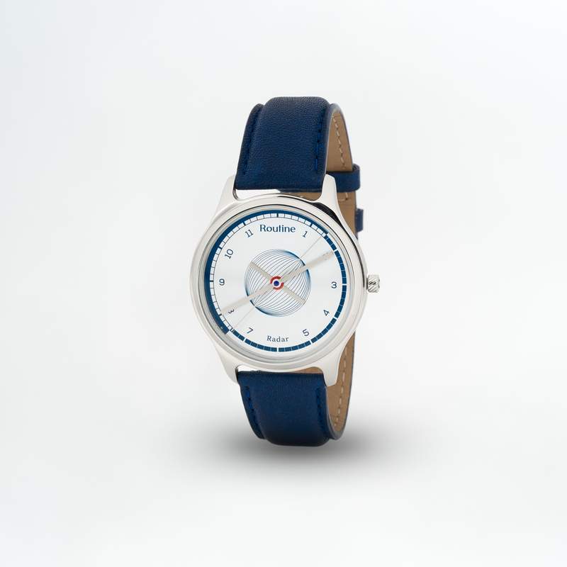 Montre Radar Cadran blanc bracelet bleu