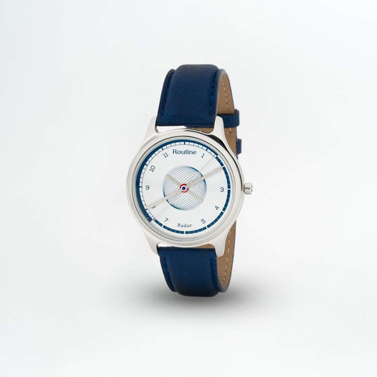 Montre Radar Cadran blanc bracelet bleu