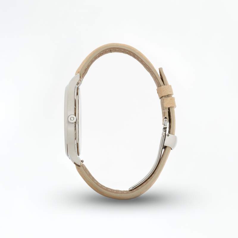 Montre Originale cadran sable bracelet crème