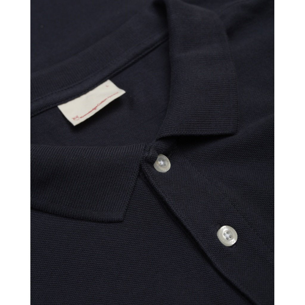 Polo bleu nuit en coton bio
