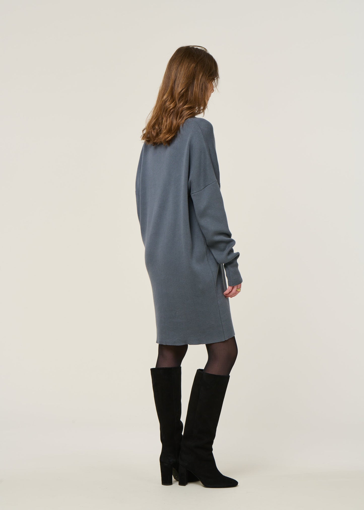 Robe pull en coton bio | gris "nuna - turbulence"