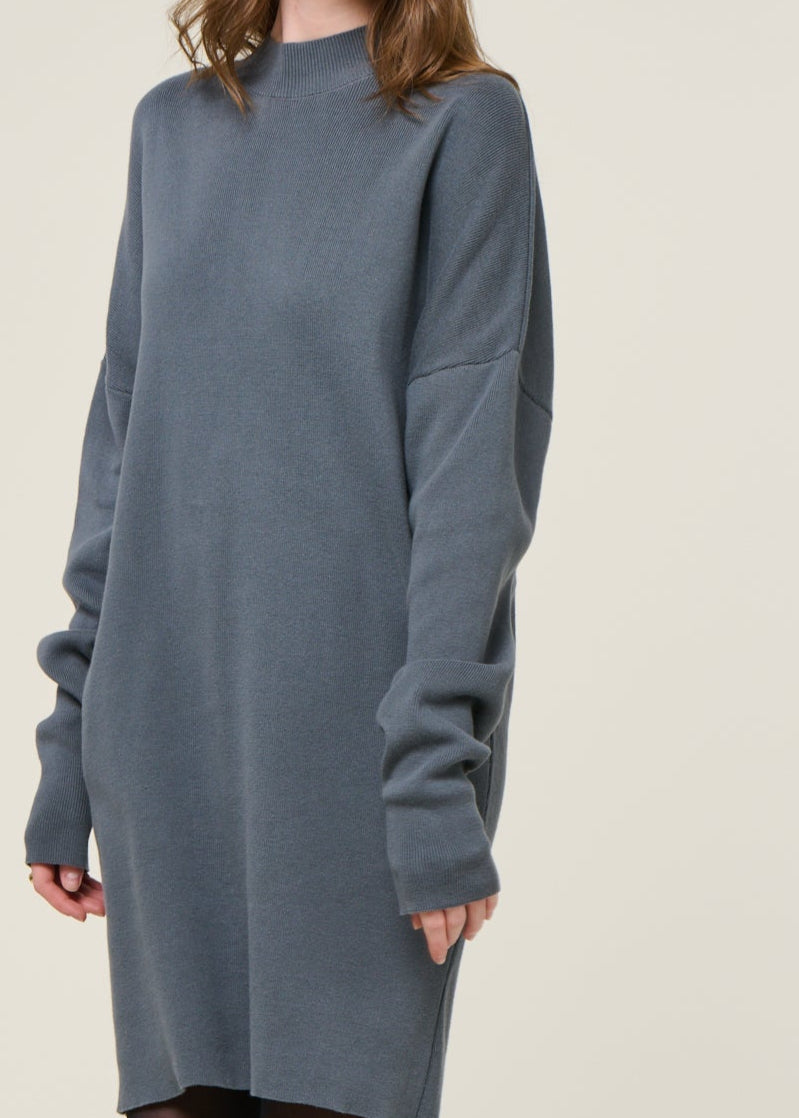 Robe pull en coton bio | gris "nuna - turbulence"