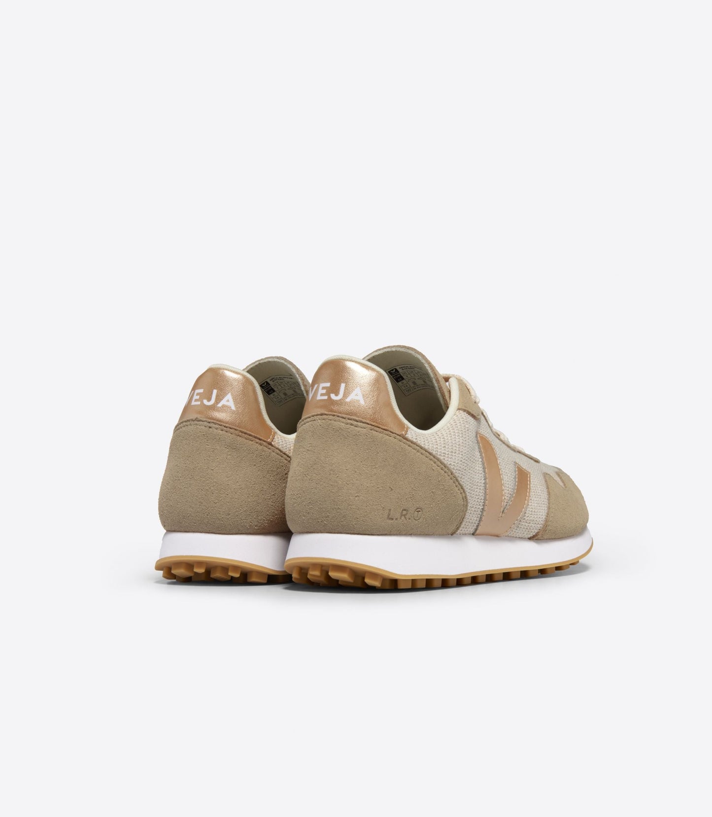 Baskets en suède vegan et tissu | beige "sdu rec j-mesh natural platine"