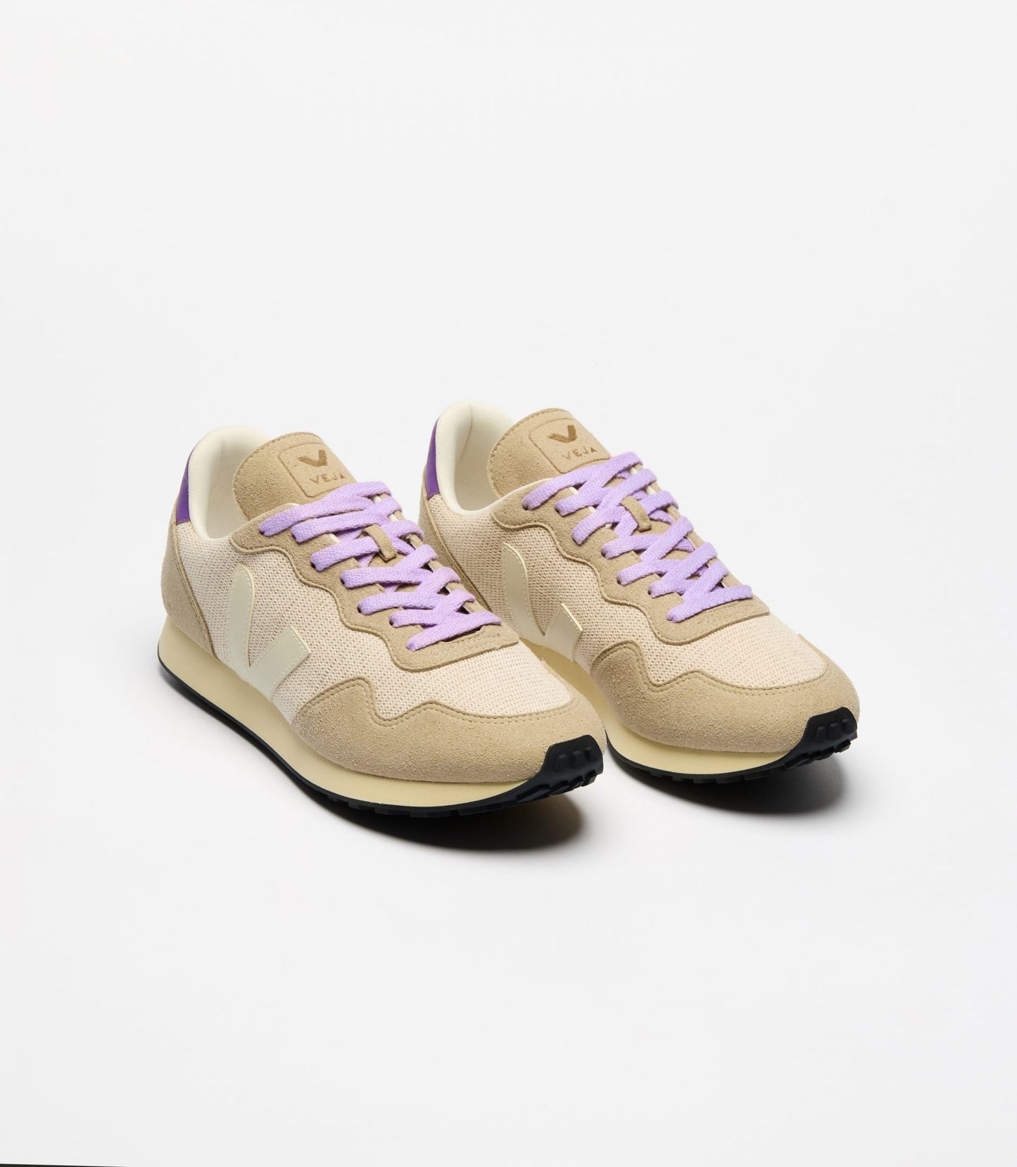 Baskets | beige et lilas "sdu rec - jute pierre cosmos"