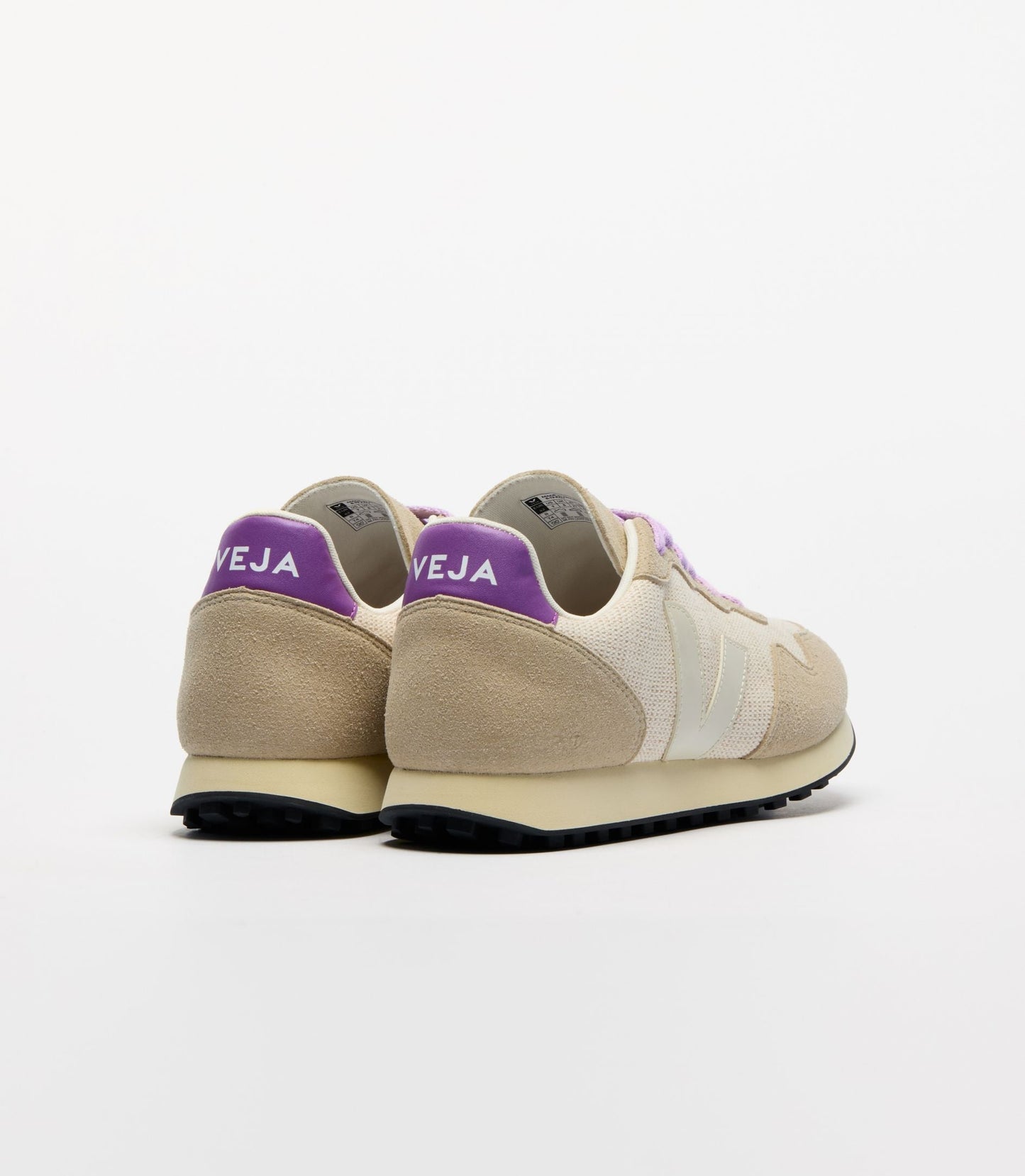 Baskets | beige et lilas "sdu rec - jute pierre cosmos"