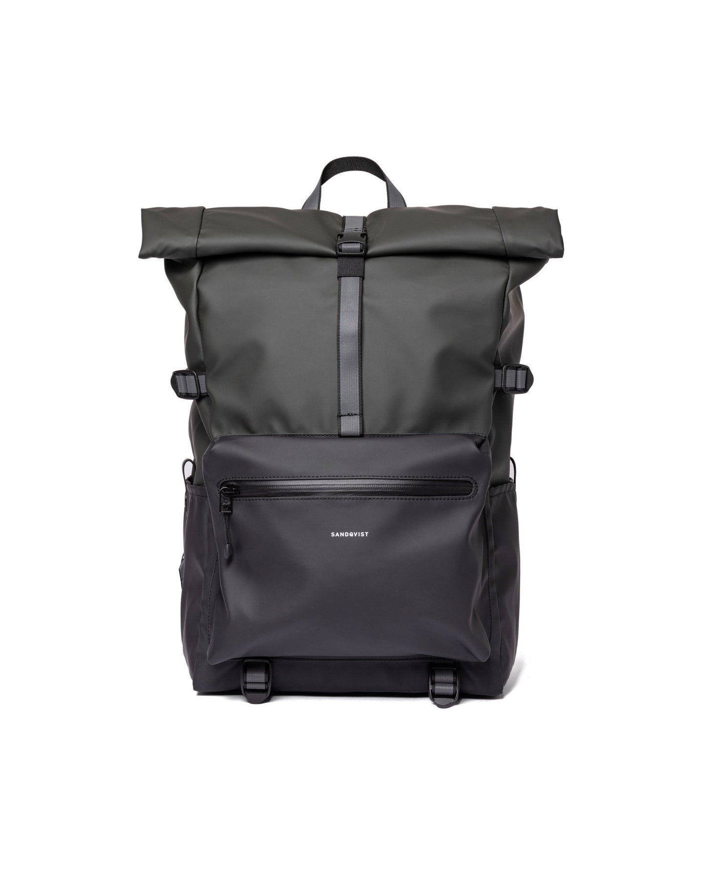 Sac à dos imperméable en matière recyclée | noir et vert "ruben 2.0 multi black dark green"