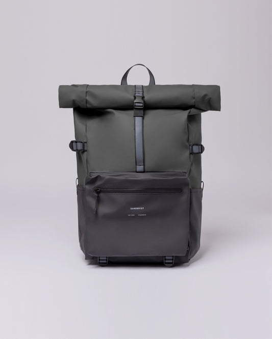 Sac à dos imperméable en matière recyclée | Noir et gris "ruben 2.0 multi dark"