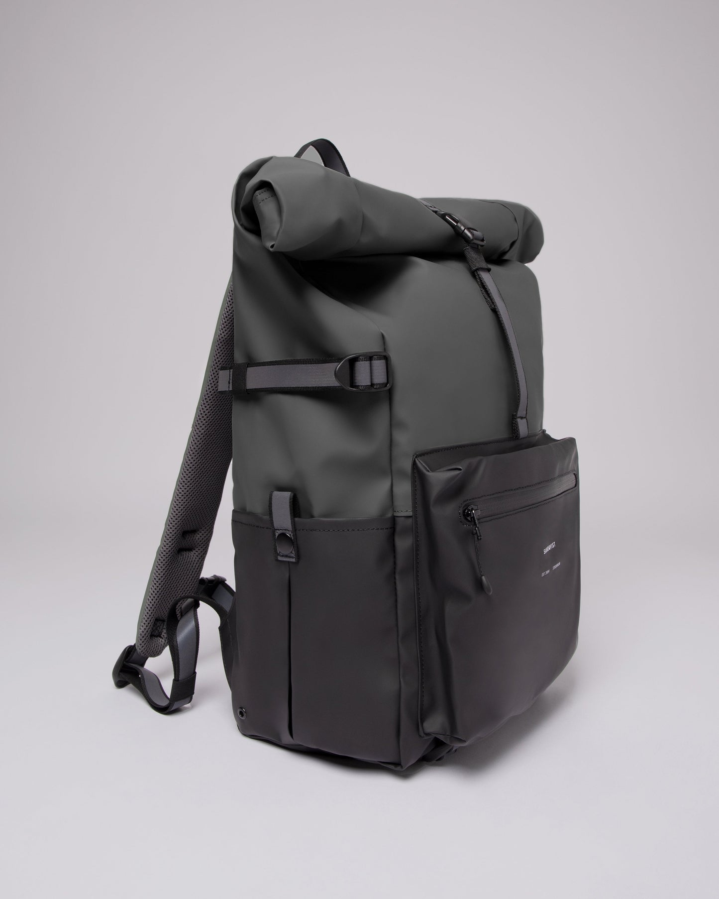 Sac à dos imperméable en matière recyclée | Noir et gris "ruben 2.0 multi dark"