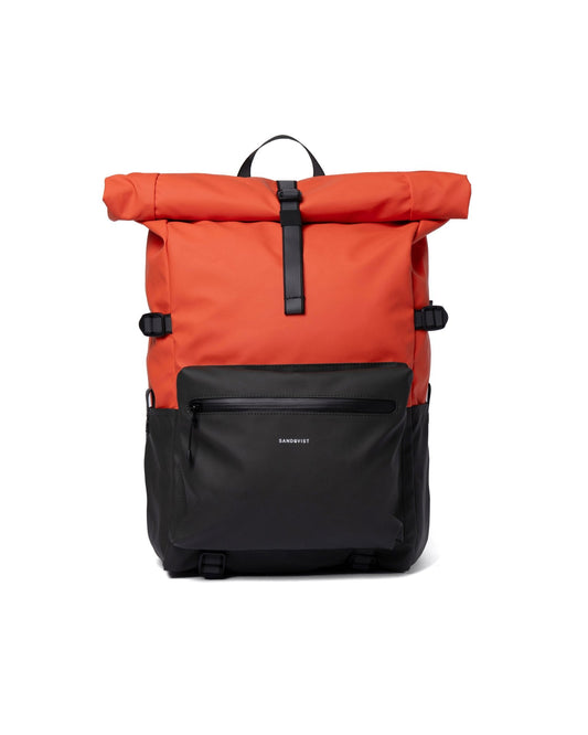 Sac à dos imperméable en matière recyclée | orange et vert "ruben 2.0 multi orange dark green"