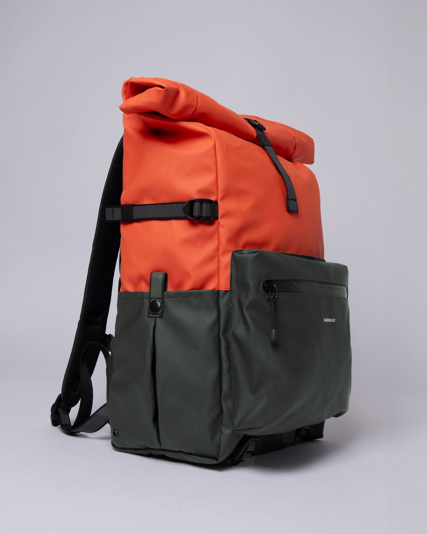 Sac à dos imperméable en matière recyclée | orange et vert "ruben 2.0 multi orange dark green"