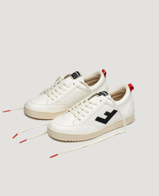 Baskets vegan en recyclé - roland v.5 white black cream
