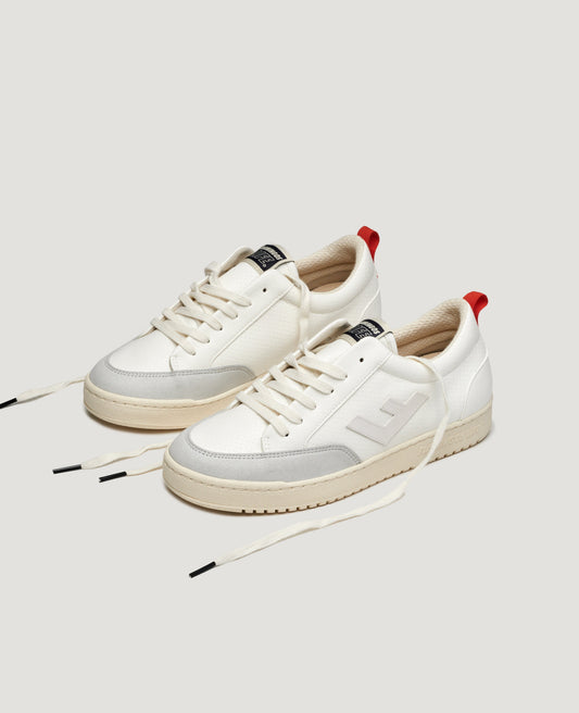 Baskets vegan en recyclé - roland v.5 white orange cream