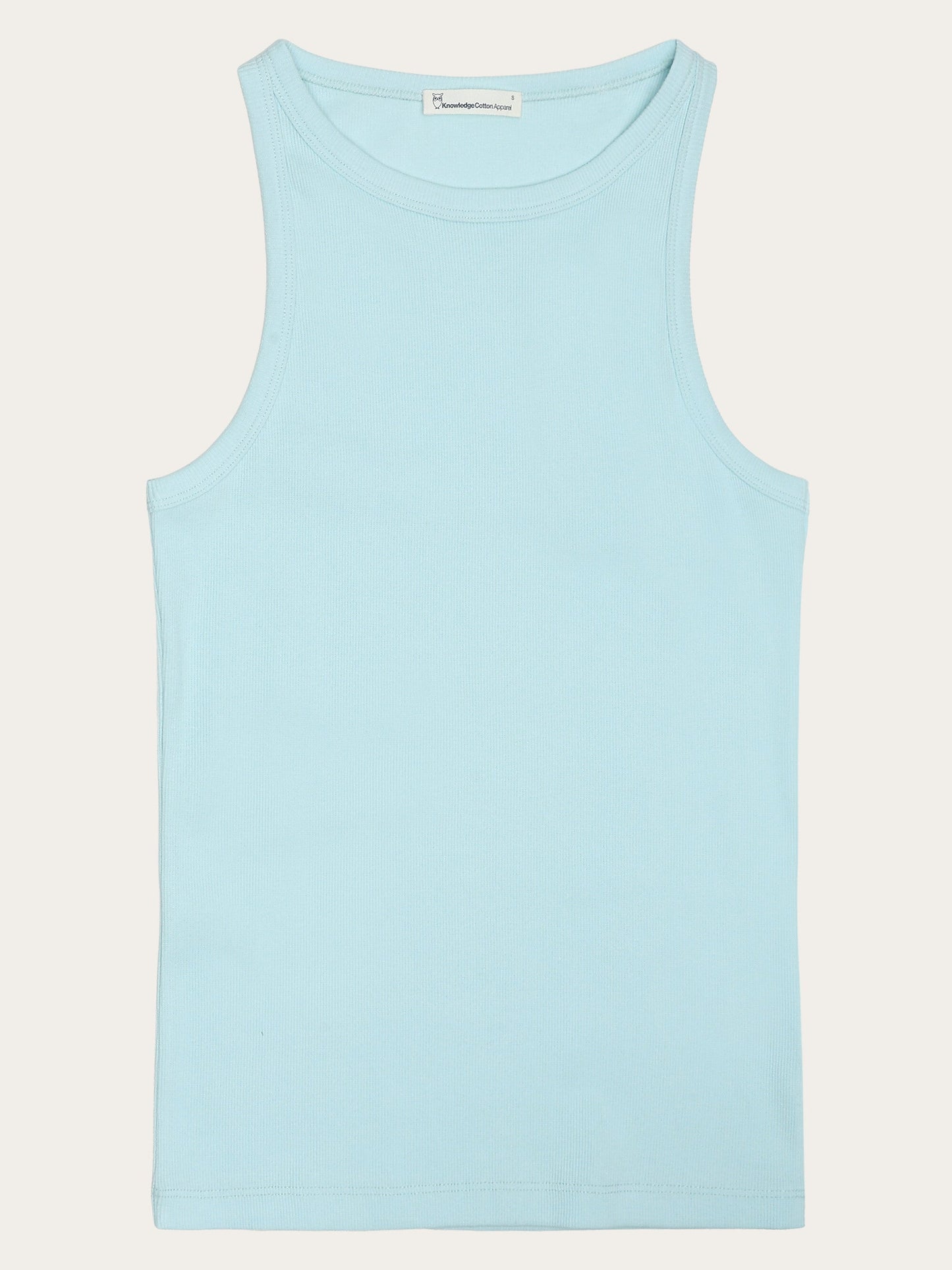 Débardeur en coton biologique | turquoise "racer rib top - 1480 aqua-esque"