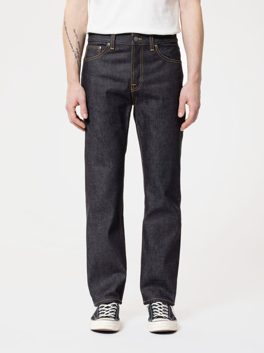 Jean droit indigo brut en coton bio - rad rufus dry deluxe