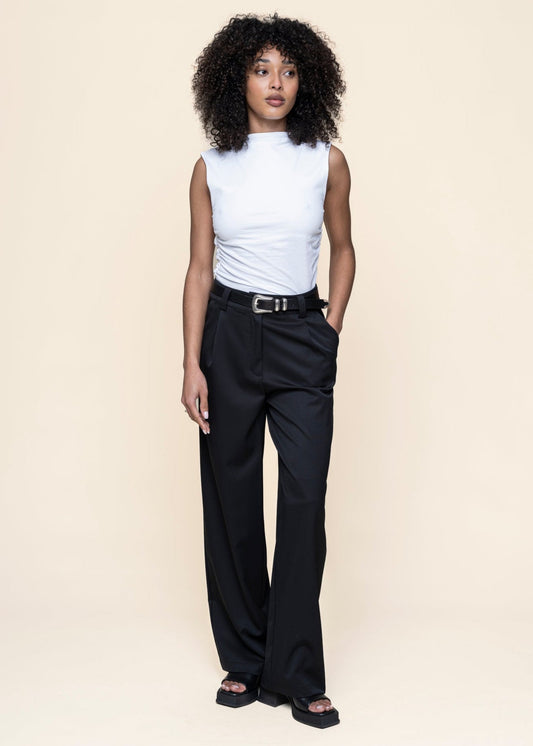 Pantalon ample en matière upcyclée | noir "chris"