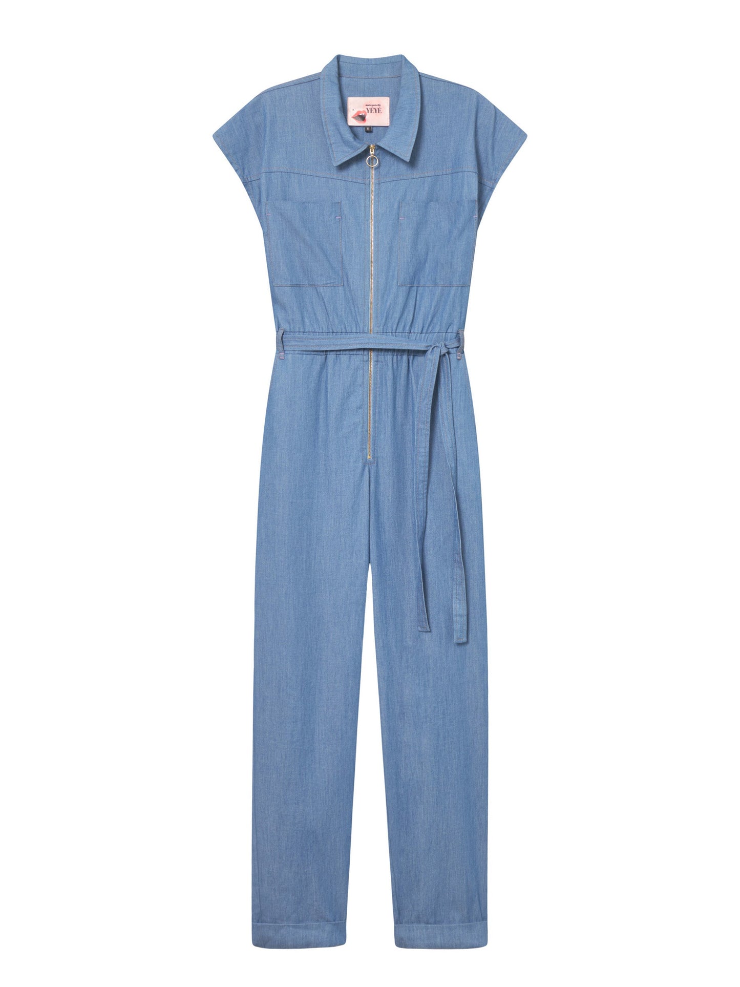 Combinaison en coton bio | bleu "Rapid racer jumpsuit - blue"