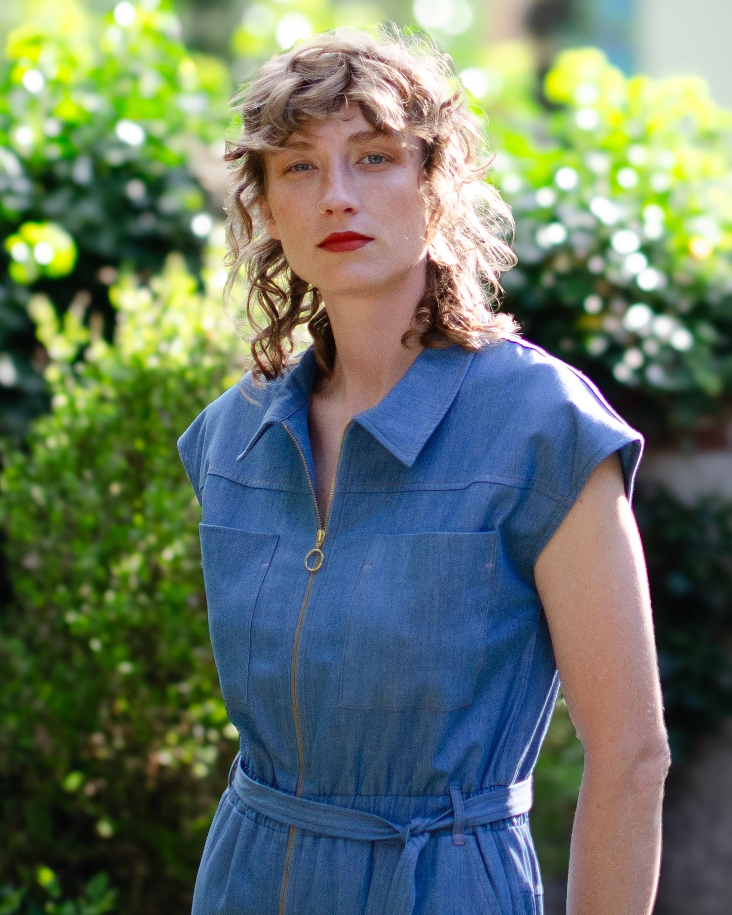 Combinaison en coton bio | bleu "Rapid racer jumpsuit - blue"