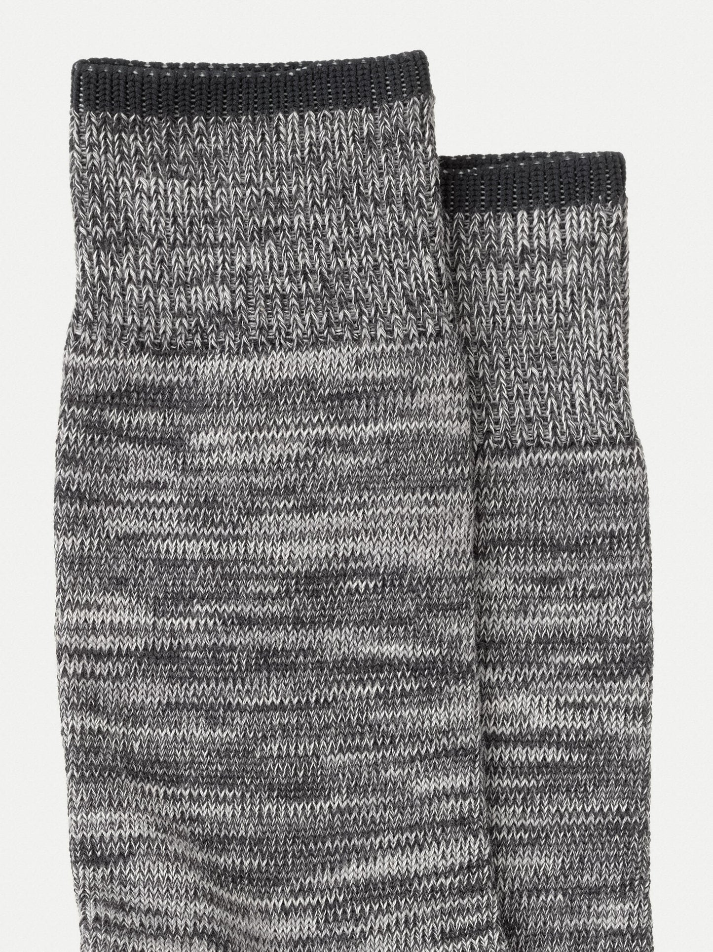 Chaussettes hautes gris chiné en coton bio - rasmusson