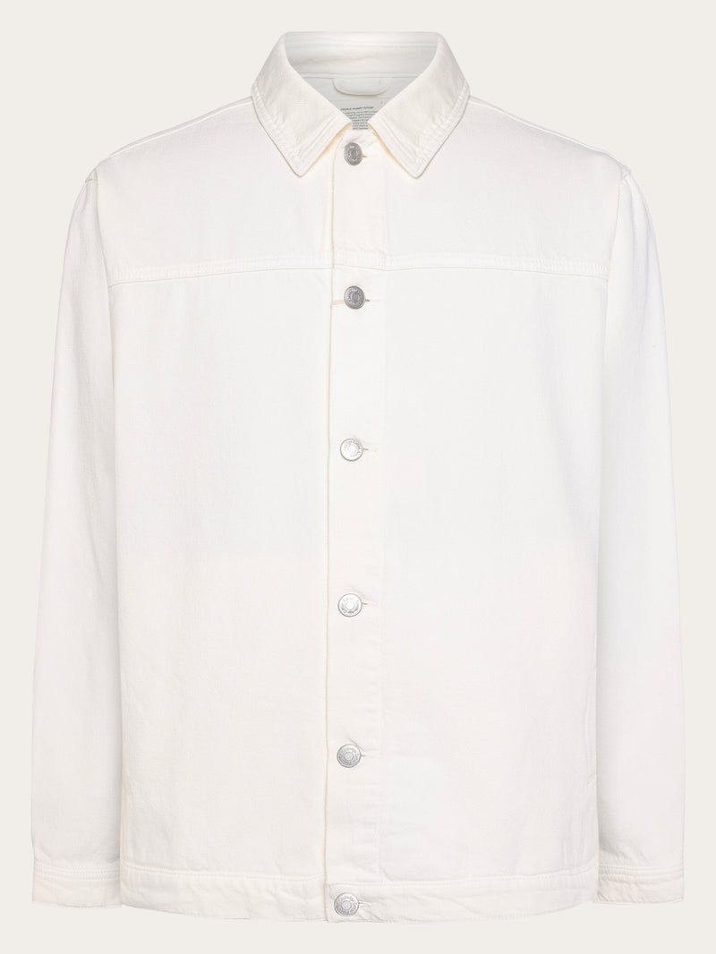 Veste en coton bio | écru "twill workwear jacket - egret"