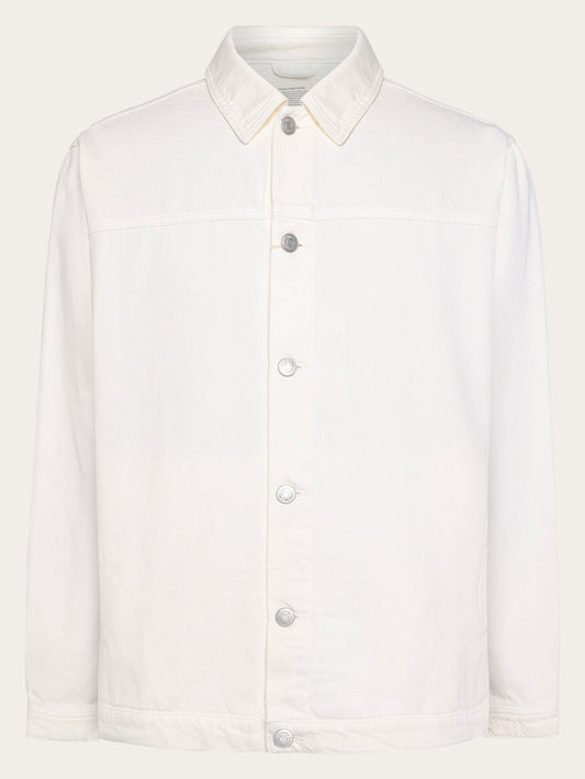 Veste en coton bio | écru "twill workwear jacket - egret"