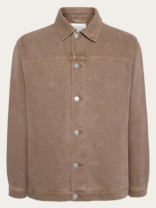 Veste en coton biologique | marron "twill workwear jacket tiramisu"