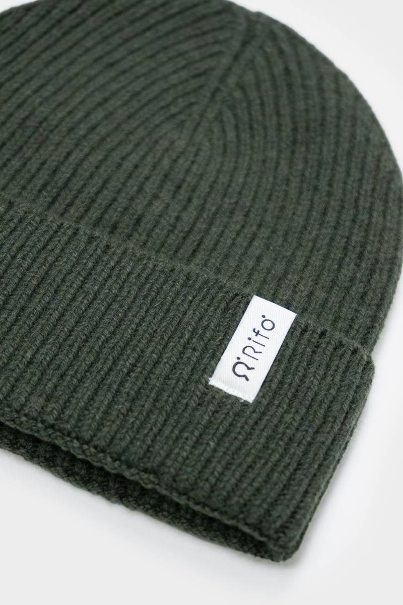 Bonnet en cachemire recyclé | kaki "cappello marcello verde foresta"