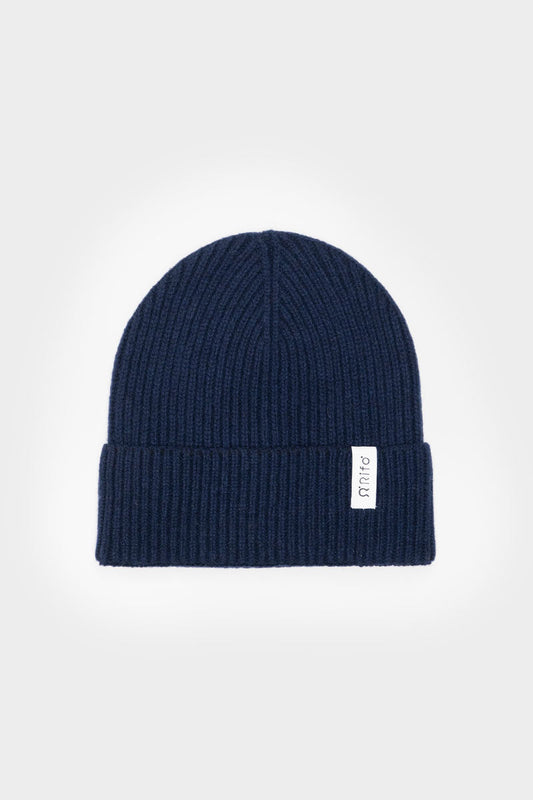 Bonnet en cachemire recyclé | marine "cappello marcello blu mora"