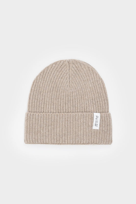 Bonnet en cachemire recyclé | crème "cappello marcello beige cantuccino"