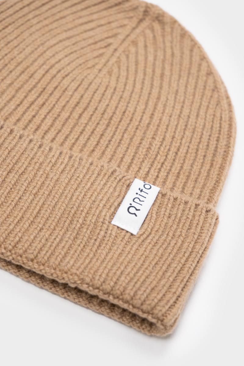 Bonnet en cachemire recyclé | camel "cappello marcello beige sughero"