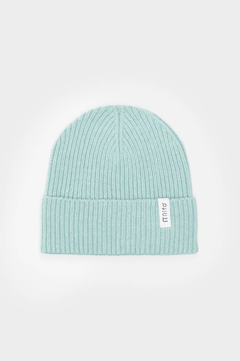 Bonnet en cachemire recyclé | vert clair "cappello marcello verde menta"