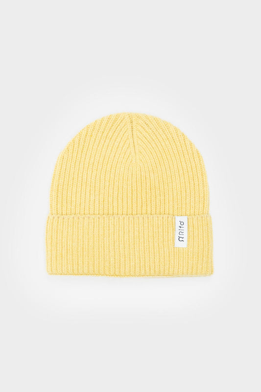 Bonnet en cachemire recyclé | jaune "cappello marcello giallo cedro"
