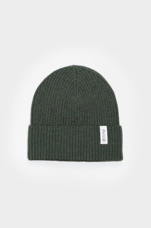Bonnet en cachemire recyclé | kaki "cappello marcello verde foresta"