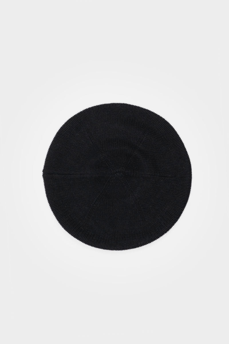 Béret en cachemire recyclé | noir "basco nives nero ardesia"