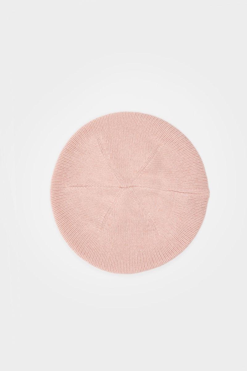 Béret en cachemire recyclé | rose "basco nives rosa quarzo"