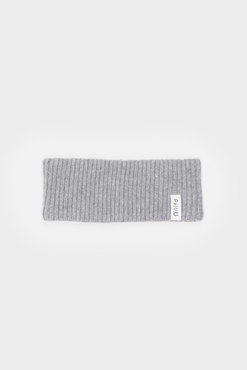 Bandeau en cachemire recyclé | gris "fascia lara grigio calce"