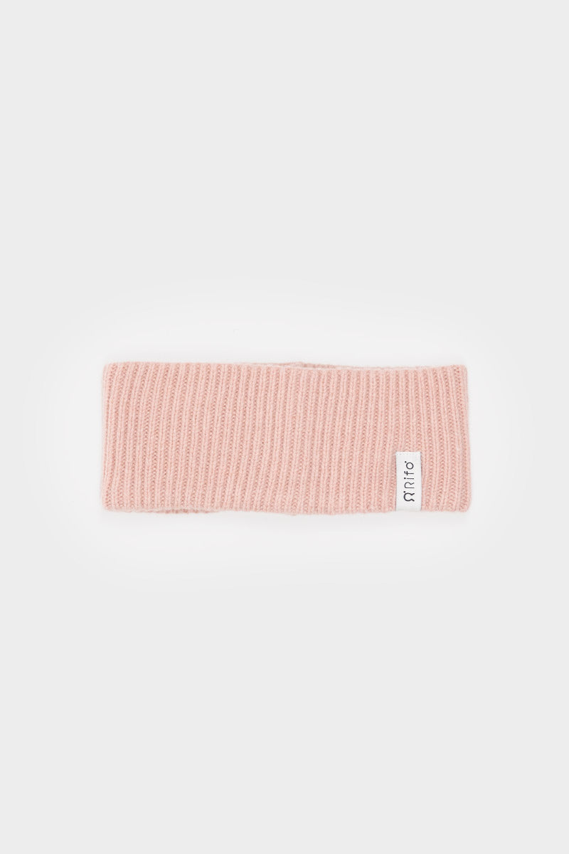 Bandeau en cachemire recyclé | rose "fascia lara rosa quarzo"