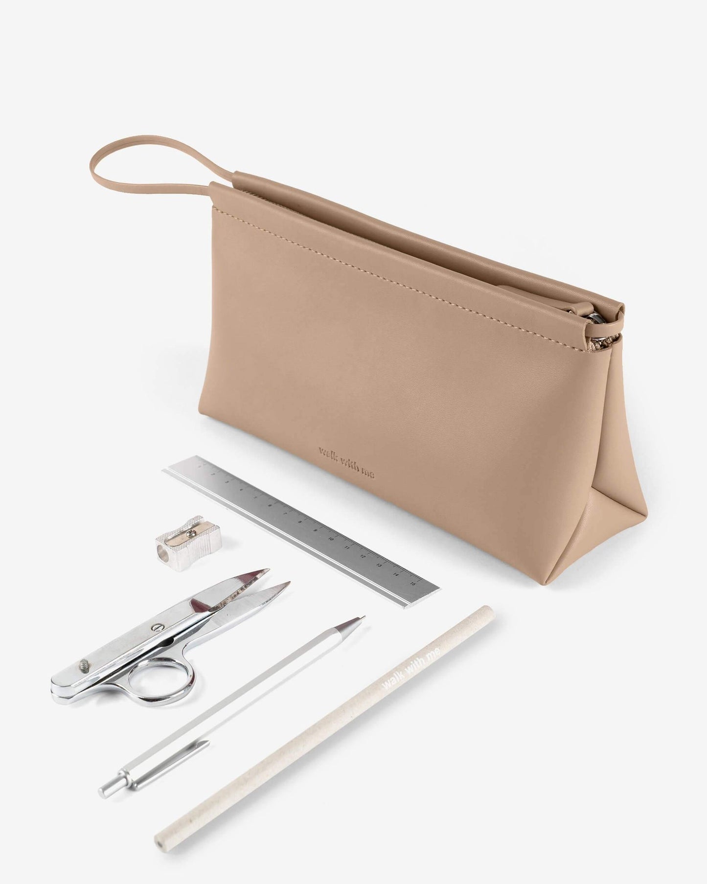 Pochette beige en matières recyclées - regular pouch beige