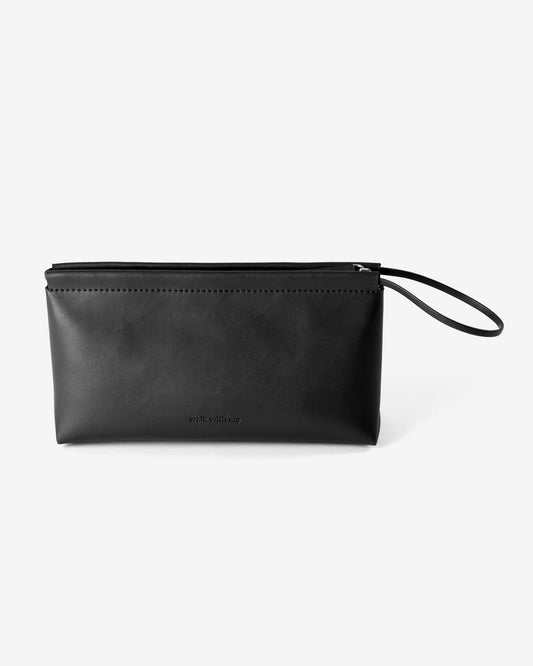 Pochette noire en matières recyclées - regular pouch black